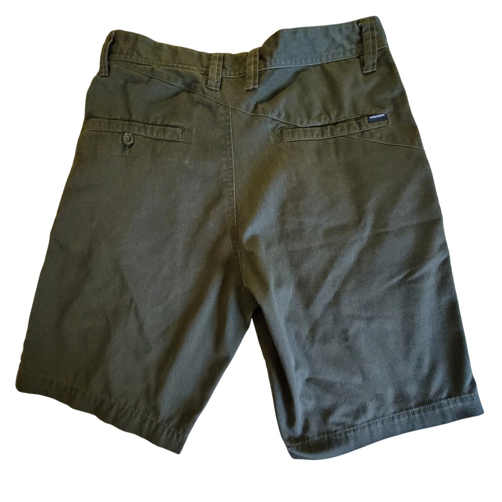 Volcom Frickin Modern Fit Shorts Mens 29 Olive Green Chino‎ Walkshorts Repreve - Picture 2 of 12